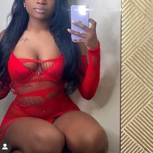 ONE SIZE red lingerie dress